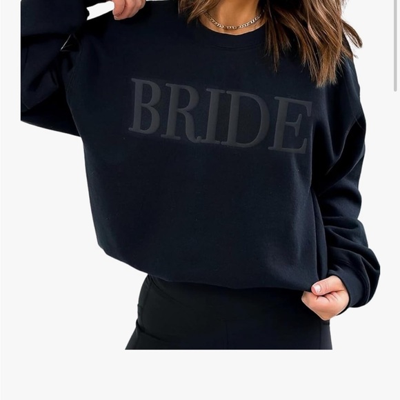 Tops - Black 'BRIDE' Sweatshirt